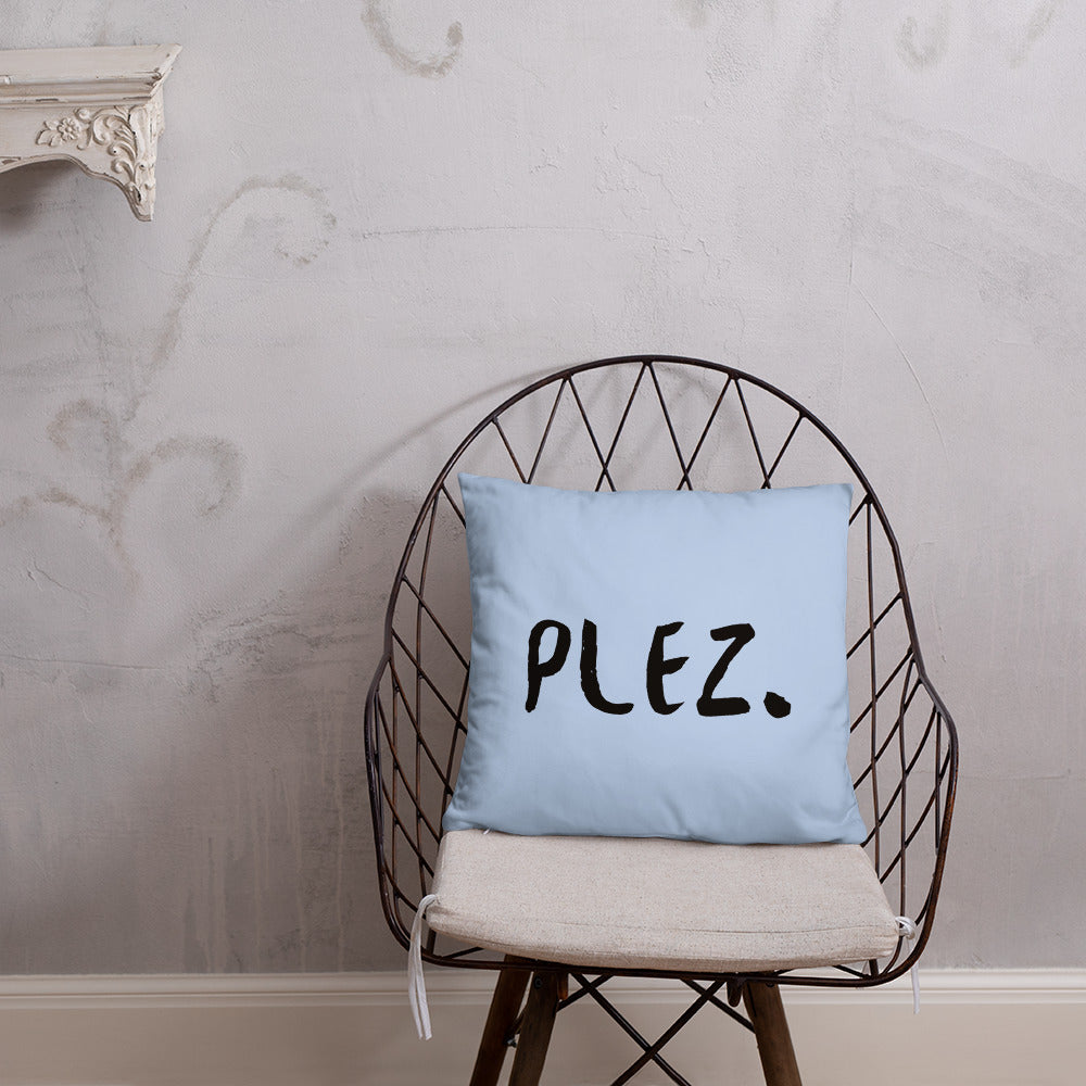 Plez Throw Pillow